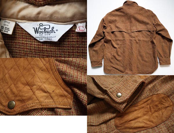 70s Woolrichウールリッチ ウール シャツジャケット L - Sixpacjoe Web Shop