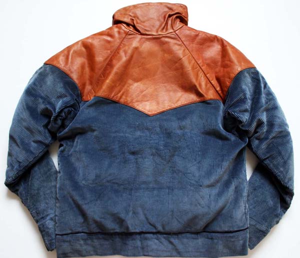 80s Powderhorn corduroy×leather jacketDOPEBENジャケット