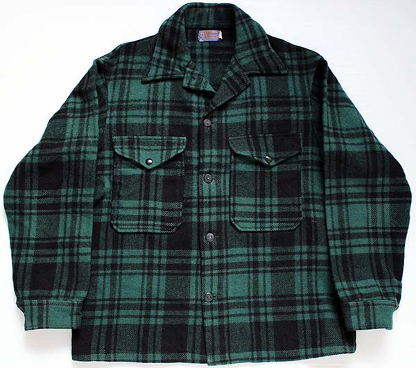 70s PENDLETONペンドルトン ウールジャケット 緑×黒 M - Sixpacjoe Web 