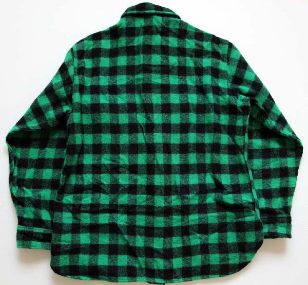 80s USA製 Woolrichウールリッチ バッファローチェック ウールシャツ 
