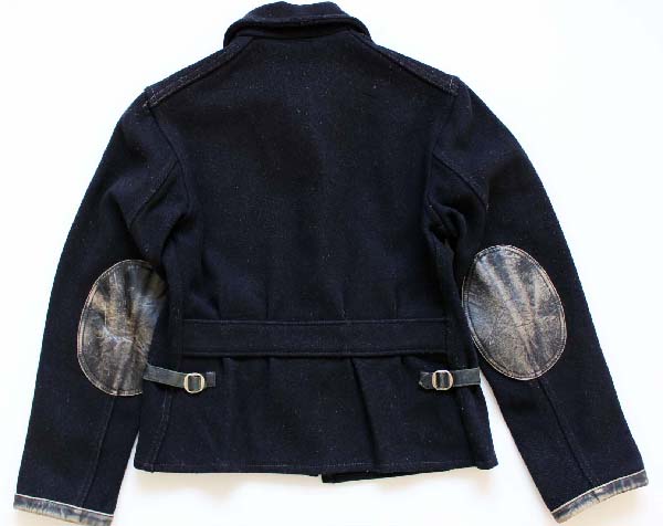 40s LAKELAND エルボーパッチ付き ウール スポーツジャケット 黒 