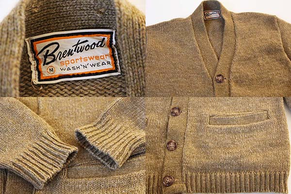 60s Brentwood ウールニット カーディガン M - Sixpacjoe Web Shop