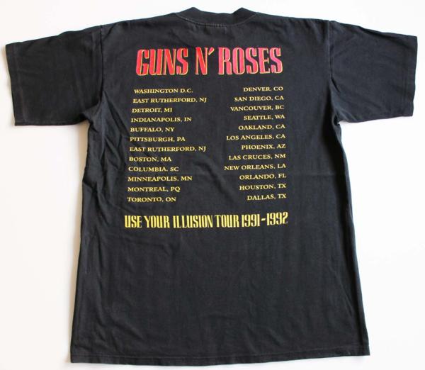90s USA製 GUNS N' ROSESガンズアンドローゼズ USE YOUR ILLUSION TOUR ...