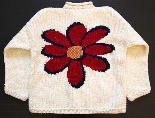 柄デザイン花柄vintage 　フラワー　花柄　ニット　セーター