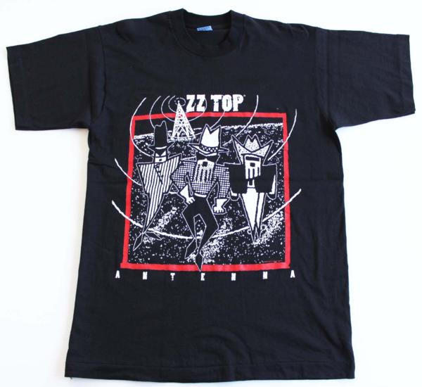 90s USA製 ZZ TOP ANTENNA コットン バンドTシャツ 黒 L - Sixpacjoe 