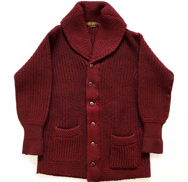30年代~ jenkins knit goods company ショールカラー ウールニットカーディガン メンズM ヴィンテージ /eva000880