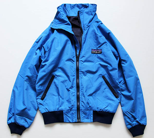 80s patagoniaパタゴニア デカタグ ナイロンジャケット 青×紺 S★バギーズ - Sixpacjoe Web Shop