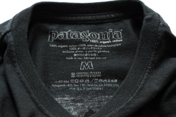 USA製 patagoniaパタゴニア オーガニックコットン 長袖Tシャツ 黒 M ...