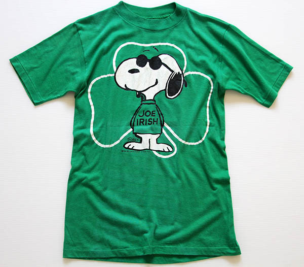 80s スヌーピー JOE IRISH Tシャツ 緑 - Sixpacjoe Web Shop