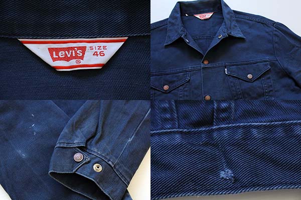 70s Levi'sリーバイス コットンツイルジャケット 紺 46 - Sixpacjoe