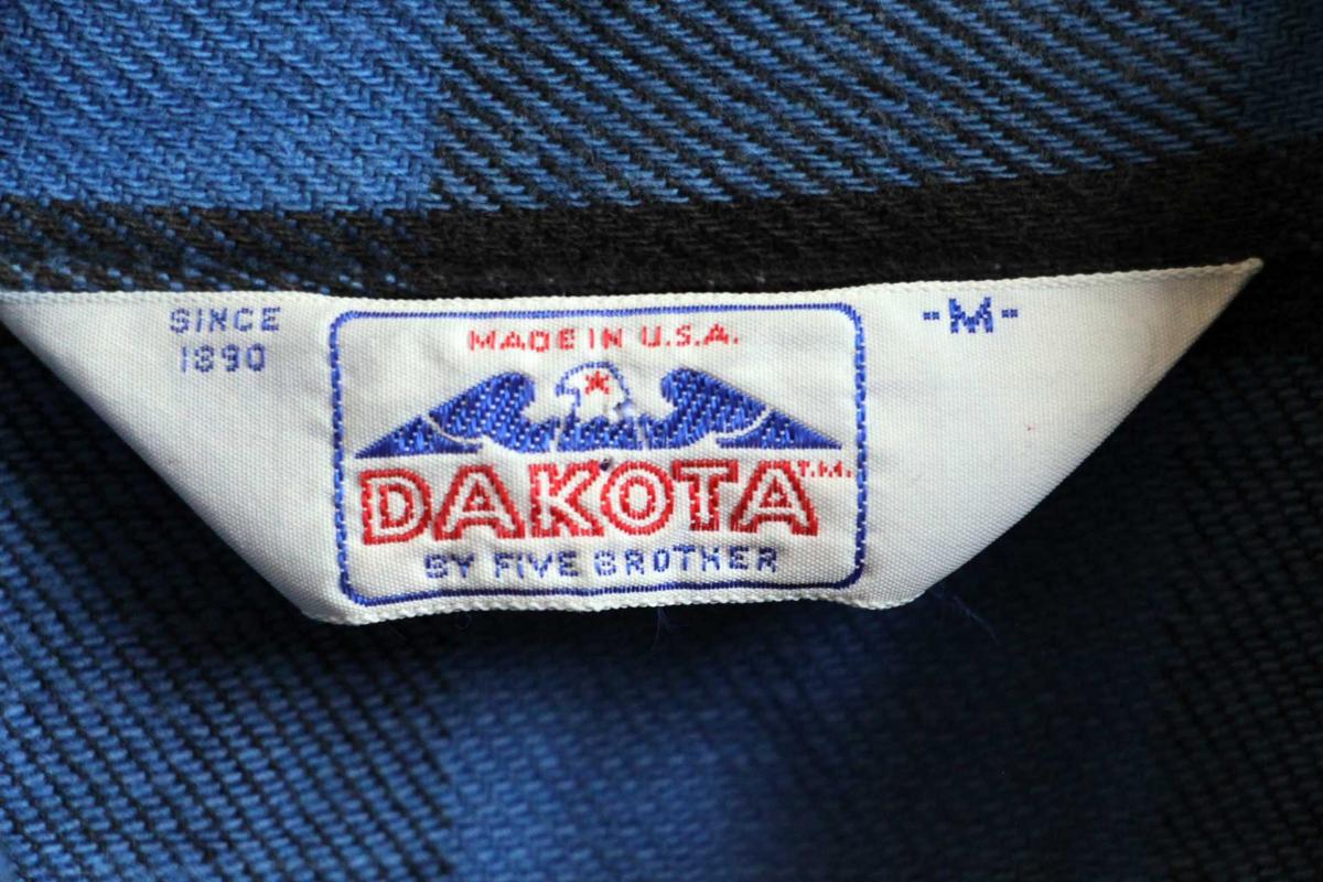 80s USA製 DAKOTA FIVE BROTHERファイブブラザー バッファローチェック