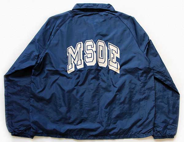 90s USA製 Championチャンピオン MSOE ナイロン コーチジャケット 紺 ...