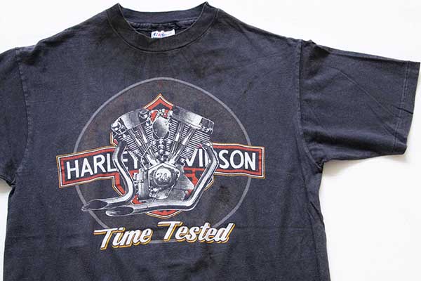 80s USA製 Hanes HARLEY-DAVIDSONハーレー ダビッドソン ロゴ コットン