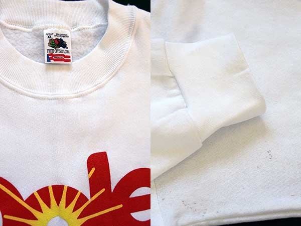 90s USA製 Dole HAWAII ロゴ スウェット 白 XL - Sixpacjoe Web Shop