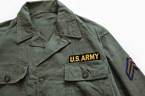 40s 米軍 U.S.ARMY パッチ付き M-47 HBT ヘリンボーンツイルジャケット ユーティリティシャツ - Sixpacjoe Web  Shop