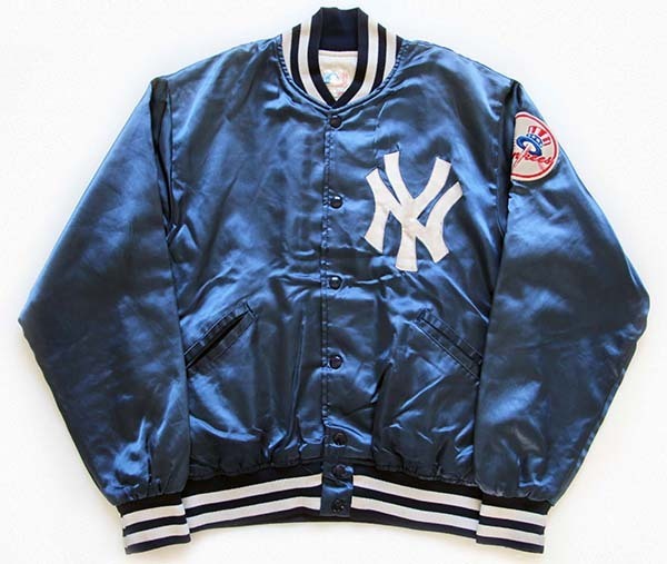 80s Felco MLB New York Yankees ニューヨーク ヤンキース ナイロンスタジャン 紺