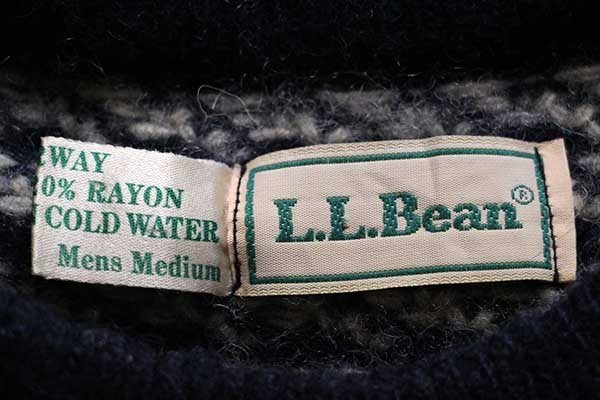 90s ノルウェー製 L.L.Bean ノルウェージャン バーズアイ ウールニット