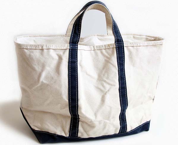 80s L.L.Bean BOAT AND TOTE 耳付き キャンバス トートバッグ ジップ ...