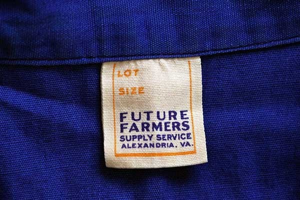 50s FFA FUTURE FARMERS チェーン刺繍&パッチ&マチ付き コットン