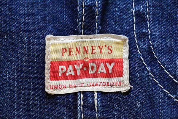 50s PENNEY'S PAYDAY インディゴ デニム カバーオール - Sixpacjoe Web