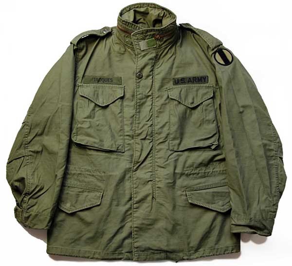 70s 米軍 U.S.ARMY M-65 パッチ付き フィールドジャケット オリーブ 