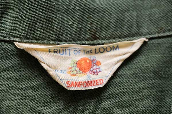 50s 米軍 U.S.ARMY FRUIT OF THE LOOM パッチ付き 13スター コットン