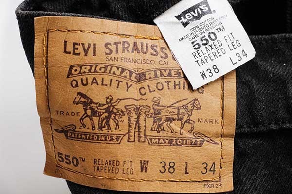 90s Levi'sリーバイス 550 ブラック デニムパンツ w38 L34☆D