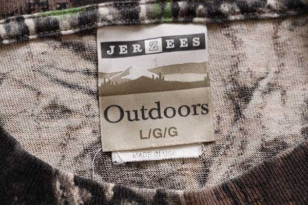 90s USA製 JERZEES Outdoors モックネック SUPERFLAUGE リアルツリー