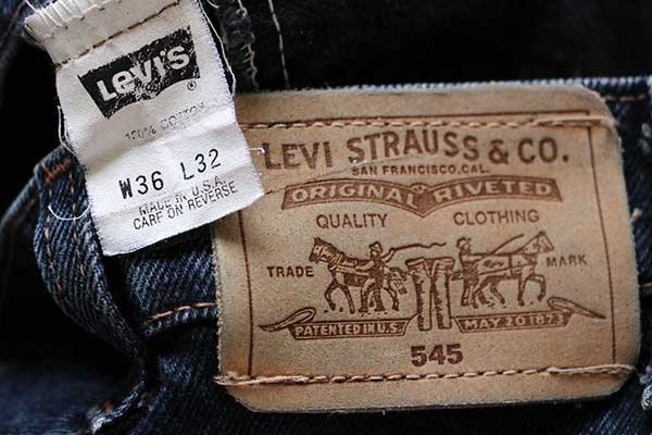 90s USA製 Levi'sリーバイス 545 カラーデニムパンツ 紺 w36 L32 