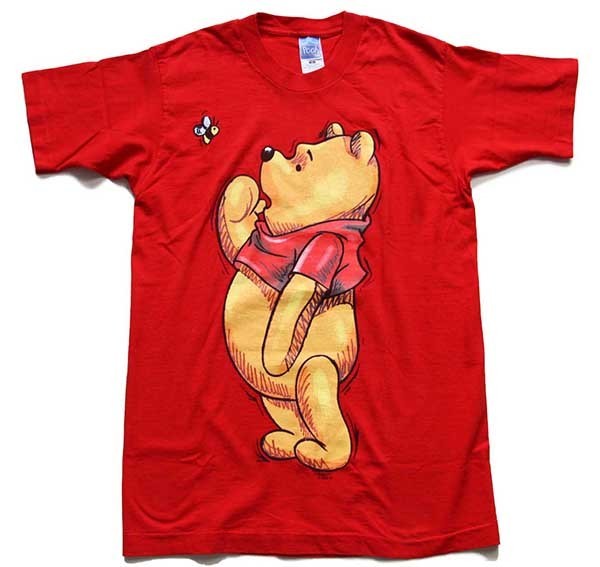 C身幅54㎝ディズニーストア　クマのプーさん　tシャツ　USA製　90's