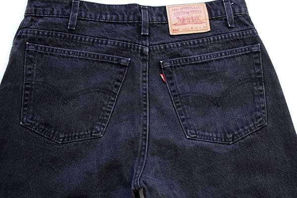 90s USA製 Levi'sリーバイス 550 ブラック デニムパンツ w38 L30☆33