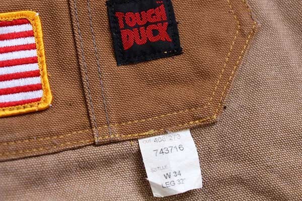 カナダ製 TOUGH DUCK 星条旗 パッチ付き ダック地 ダブルニー