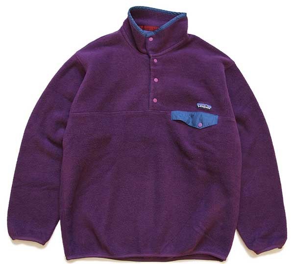 90s patagoniaパタゴニア シンチラ フリース スナップT 紫 M 