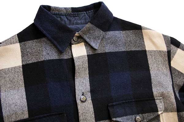 90s イタリア製 Henry Cotton's ブロックチェック ウールシャツ