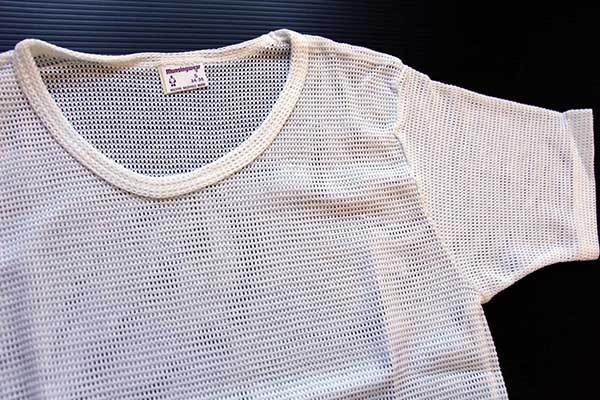 デッドストック☆70s USA製 Munsingwear メッシュTシャツ 白 S 