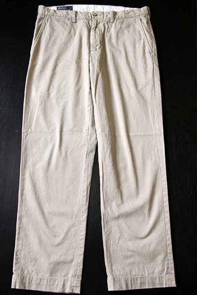 ポロ ラルフローレン PRESTON PANT コットン チノパン グレーベージュ