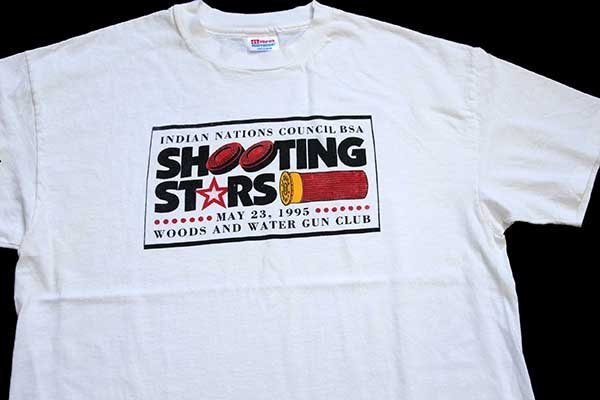 90s Hanes SHOOTING STARS INDIAN NATIONS COUNCIL BSA ボーイスカウト