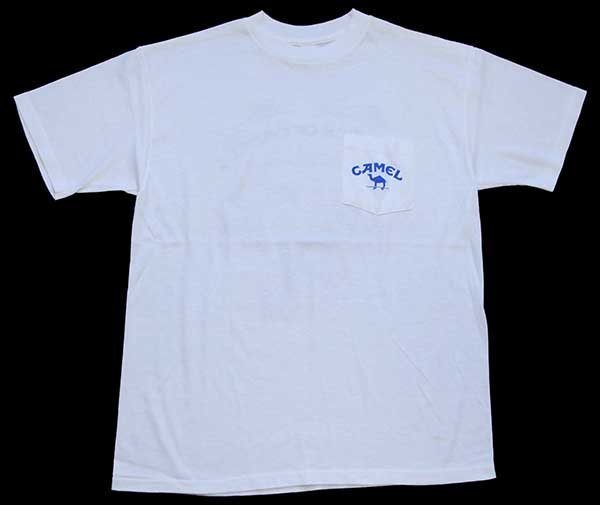 US　企業ロゴ　キャメル　ポケットTシャツ