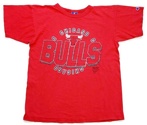 90s USA製 Championチャンピオン NBA CHICAGO BULLS シカゴ ブルズ 