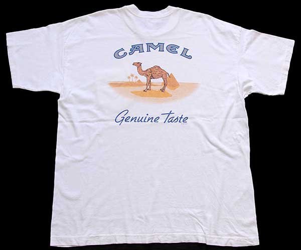 90s CAMELキャメル Genuine Taste コットン ポケットTシャツ 生成り 