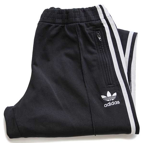 00s adidas 裾ジップトラックパンツ ジャージ アディダス 90s 黒白