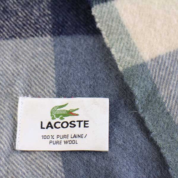 LACOSTEラコステ チェック ウール マフラー - Sixpacjoe Web Shop