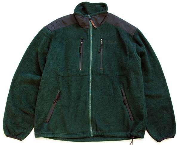 90s USA製 L.L.Bean ALL CONDITIONS 刺繍 ライナー フリースジャケット ...