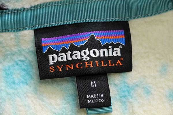 patagoniaパタゴニア フクロウ 総柄 シンチラ フリース スナップT M 