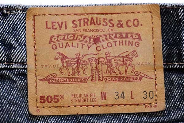 90s USA製 Levi'sリーバイス 505 ケミカルウォッシュ カラーデニム