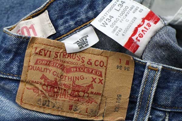 00s メキシコ製 Levi'sリーバイス 501 ダメージ デニムパンツ ヒゲ w34