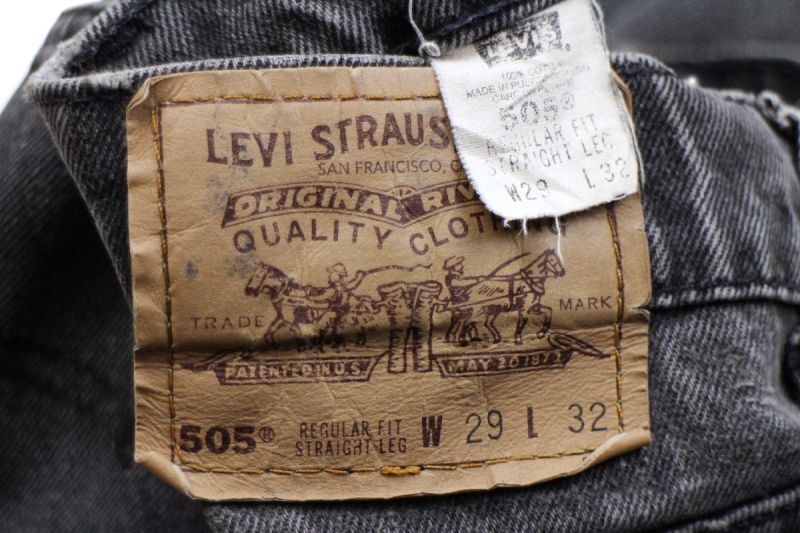 90s Levi'sリーバイス 505 ブラック デニムパンツ w29 L32☆SDP2211