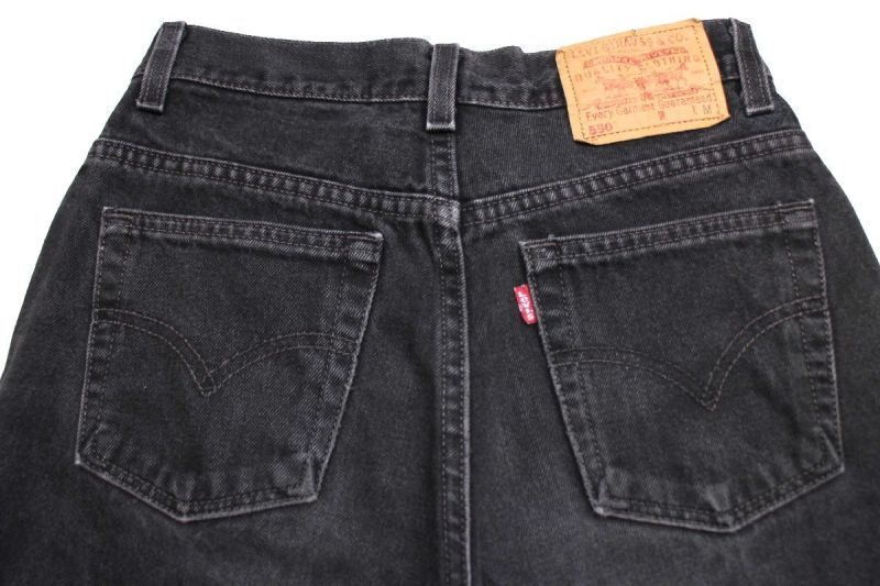 90s Levi'sリーバイス 550 ブラック デニムパンツ w28☆SDP2388