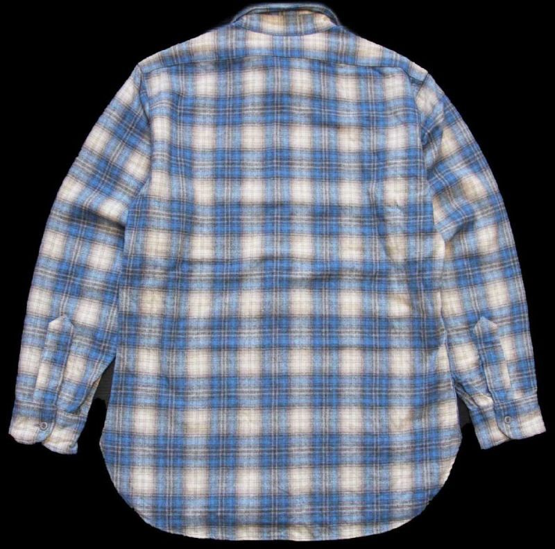 ペンドルトンビンテージウールシャツ80s80年代チェックシャドーオンブレUSA製ウールシャツ