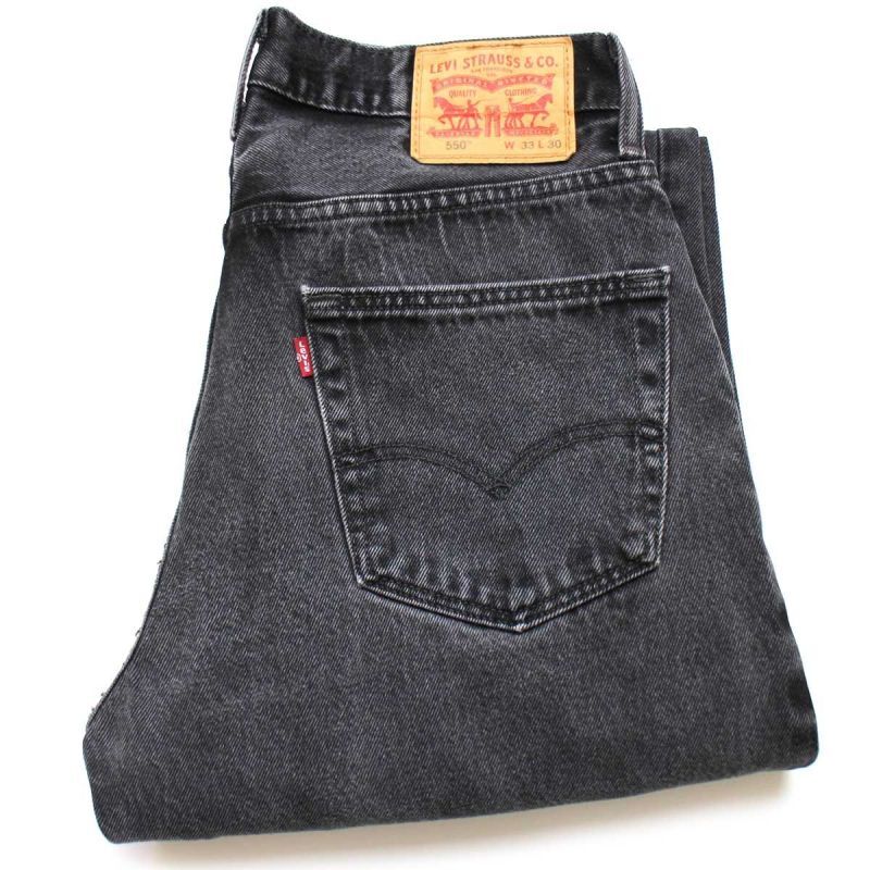 Levi'sリーバイス 550 ブラック デニムパンツ w33 L30☆SDP2512